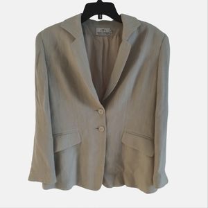 Marisa Minicucci Viscose/ Poly Jacket Blazer Double Button Padded Lined Size 14